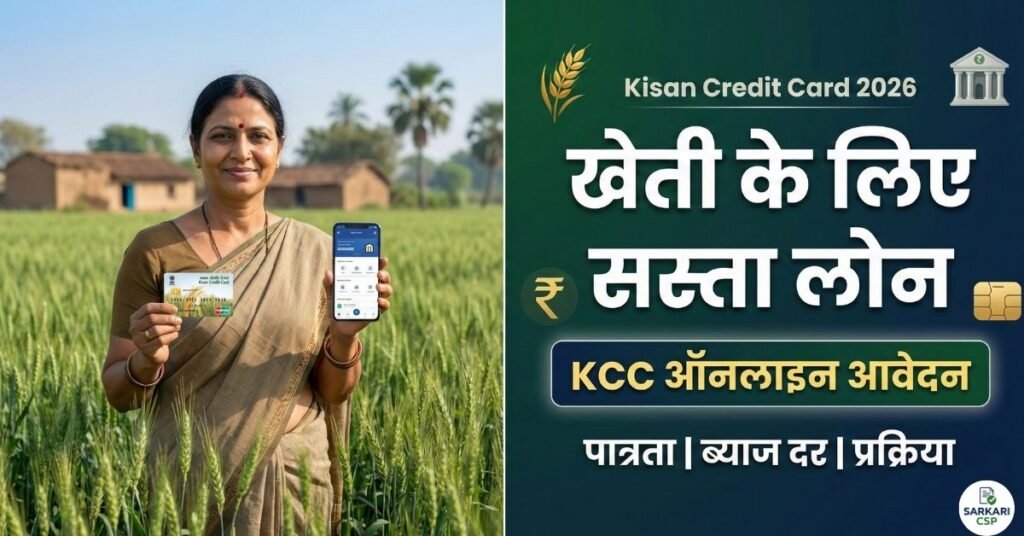 Kisan Credit Card (KCC) Online Apply 2026: खेती के लिए सबसे सस्ता लोन कैसे लें? पात्रता, ब्याज दर और आवेदन की पूरी जानकारी